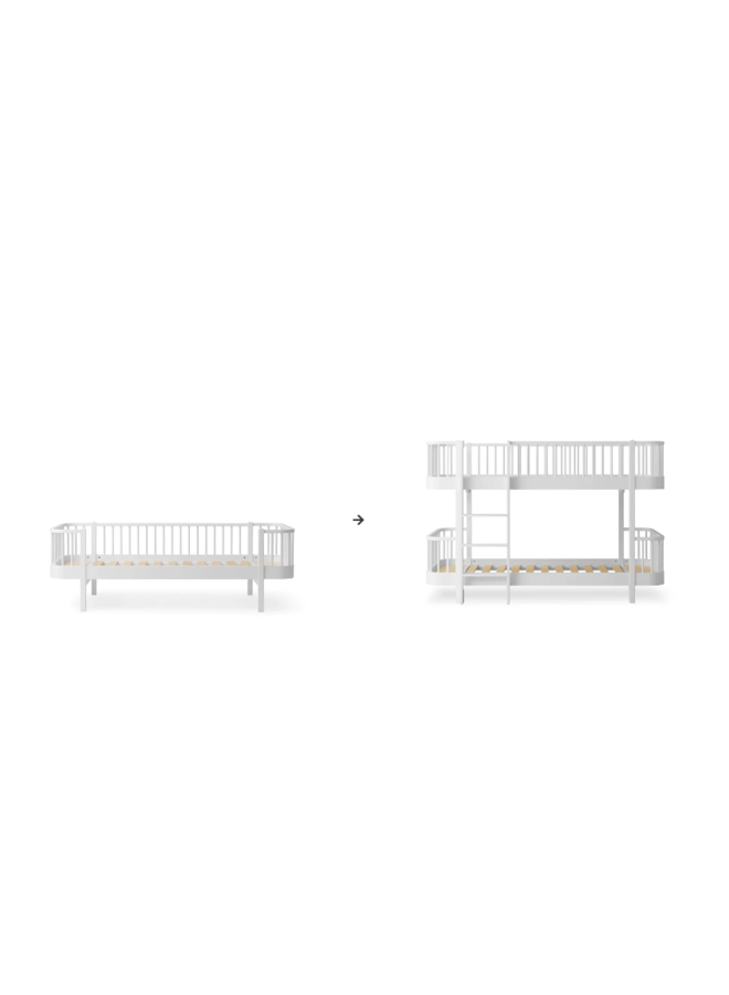 Oliver Furniture - Conversion Kit – Original day bed to low bunk bed white