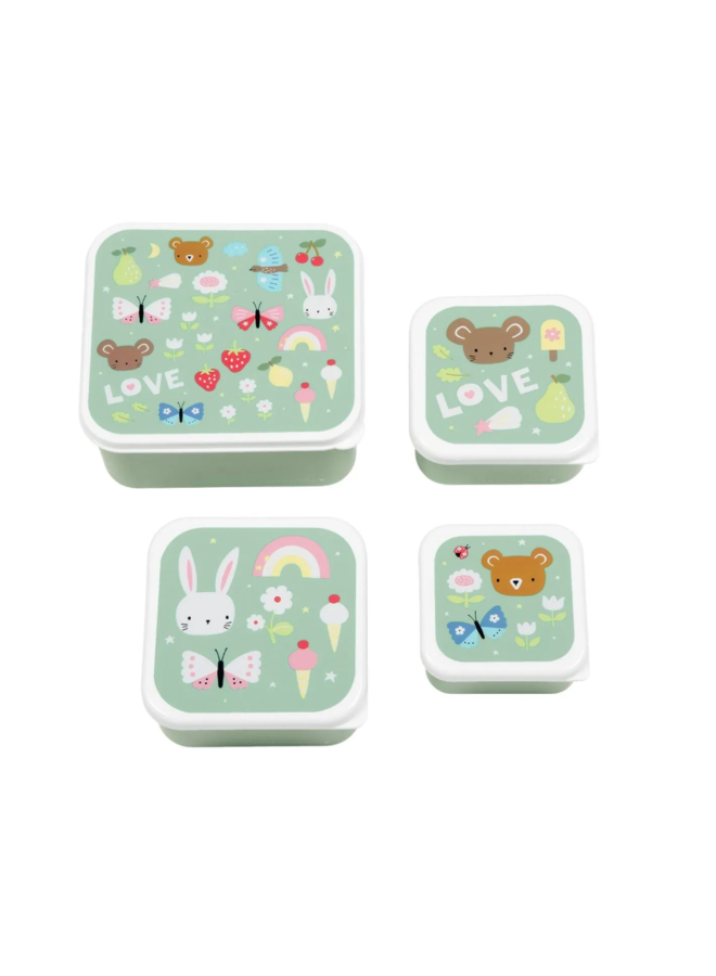 A Little Lovely Company - Lunch & snack box set: Joy
