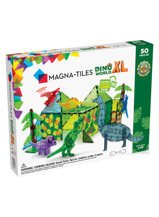 MagnaTiles - Dino world XL – 50 piece set