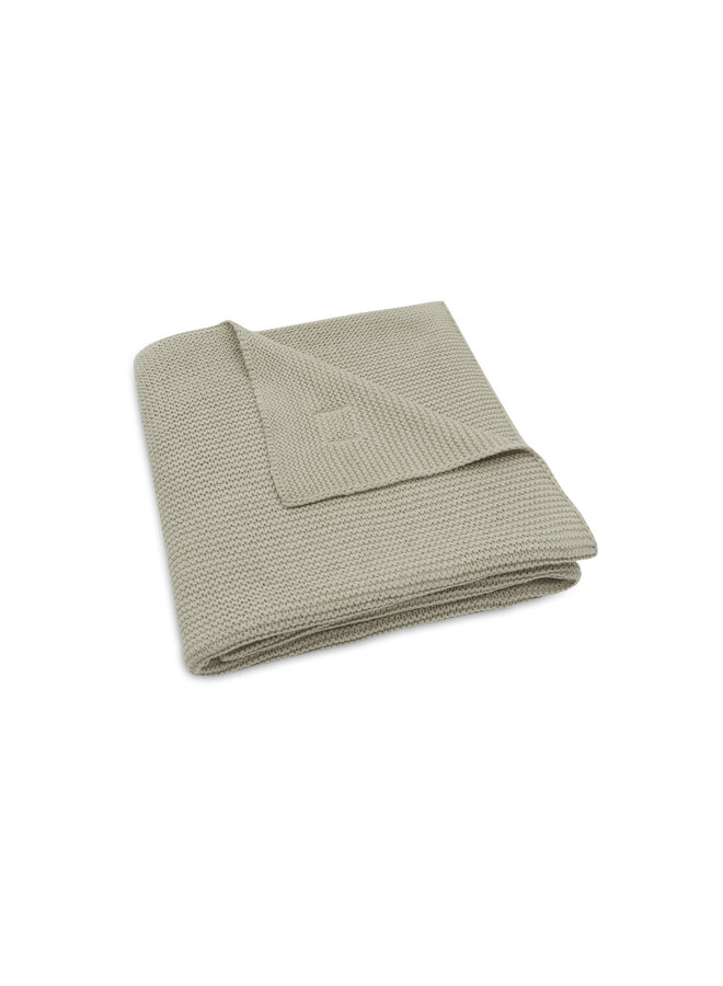 Jollein - Deken Wieg 75x100cm Basic Knit Olive Green