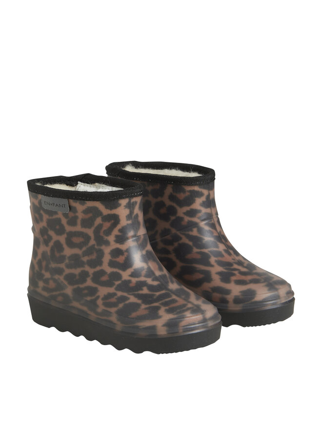 Thermo boots short print – leopardo