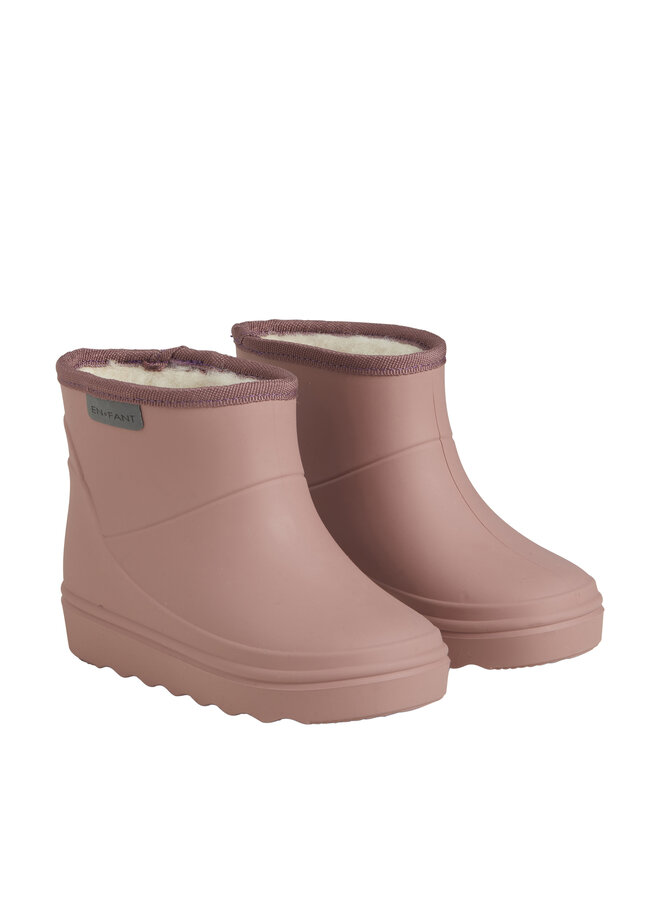 Thermo boots short solid – old rose