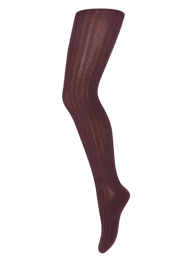 MP Denmark - Cotton rib tights – 36 – grape skin