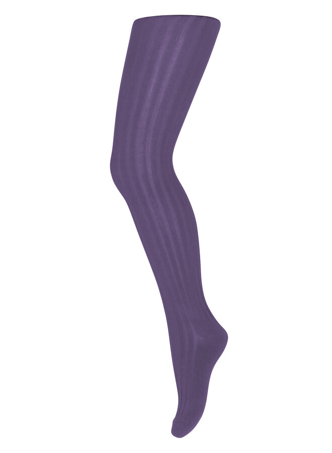 MP Denmark - Cotton rib tights – 110 – patrician purple