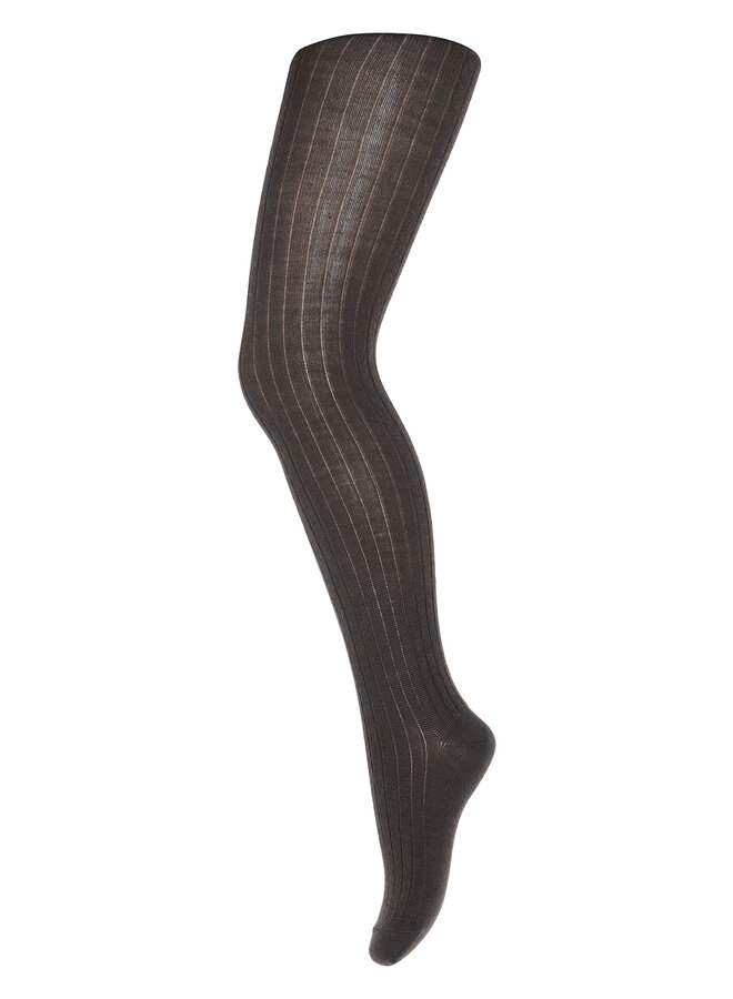 MP Denmark - Cotton rib tights – 541 – dark brown