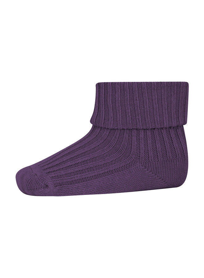 MP Denmark - Cotton rib baby socks – 110 – patrician purple