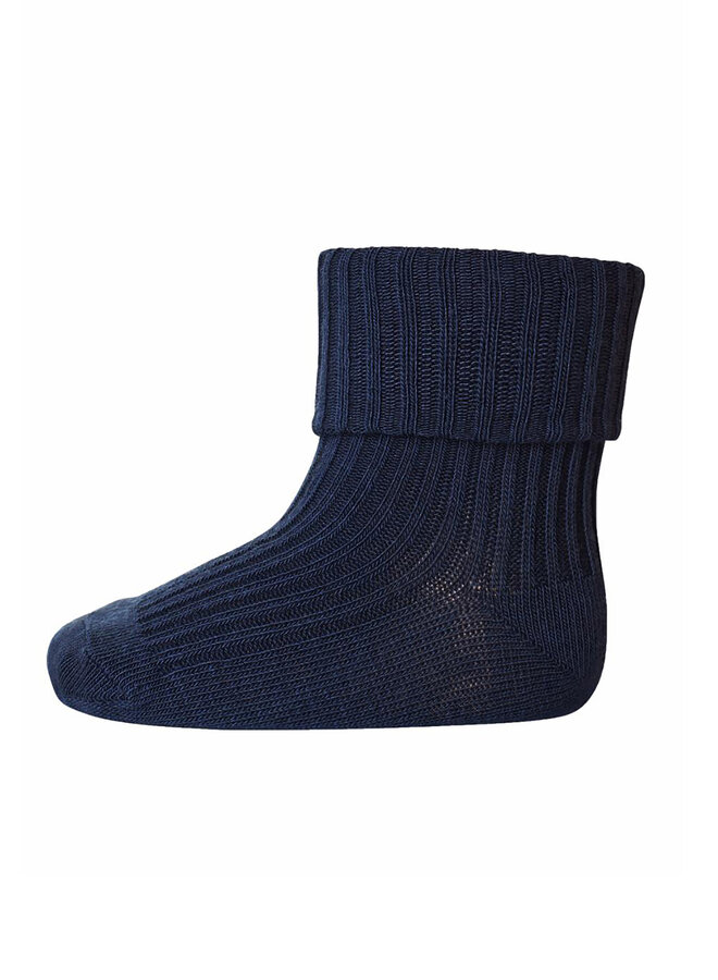 Cotton rib baby socks – 807 – navy
