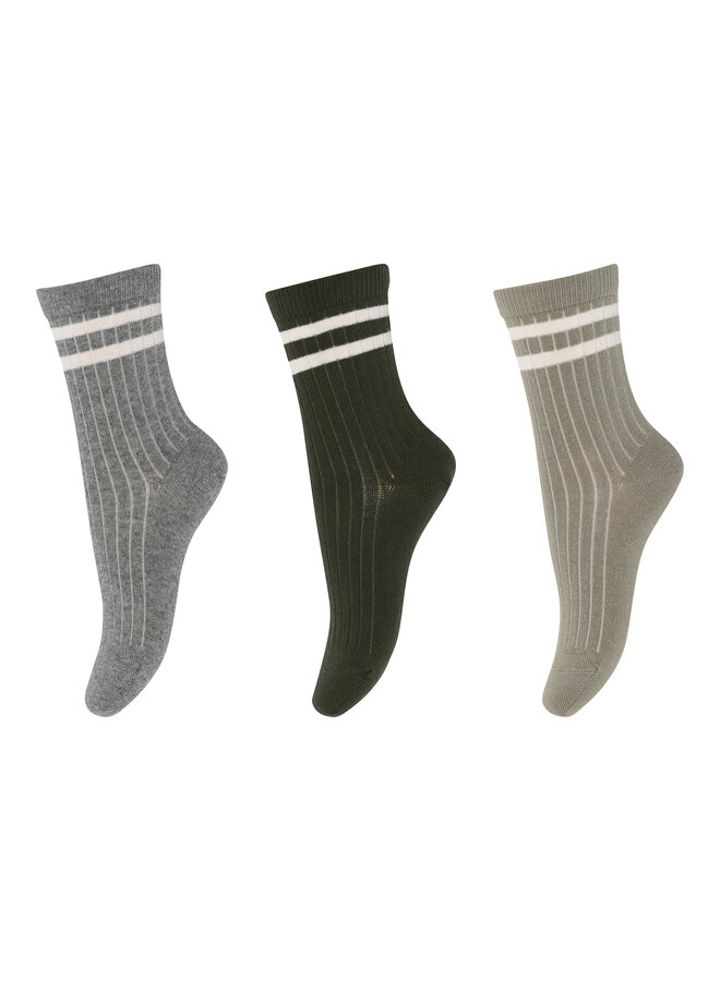 Ben socks – 3-pack – 8993 – grey multi mix