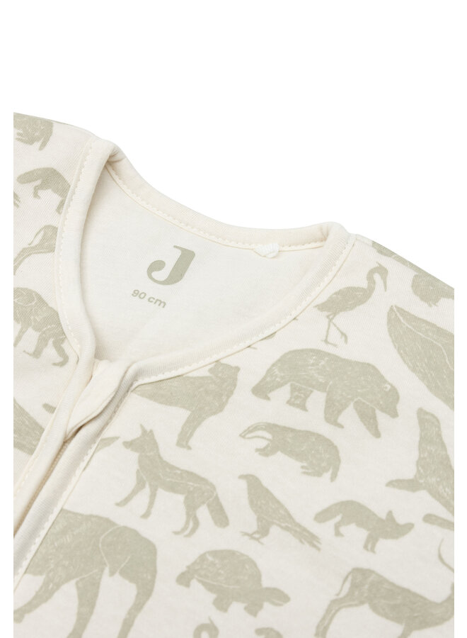 Jollein - Slaapzak met Afritsbare Mouw – animals olive green