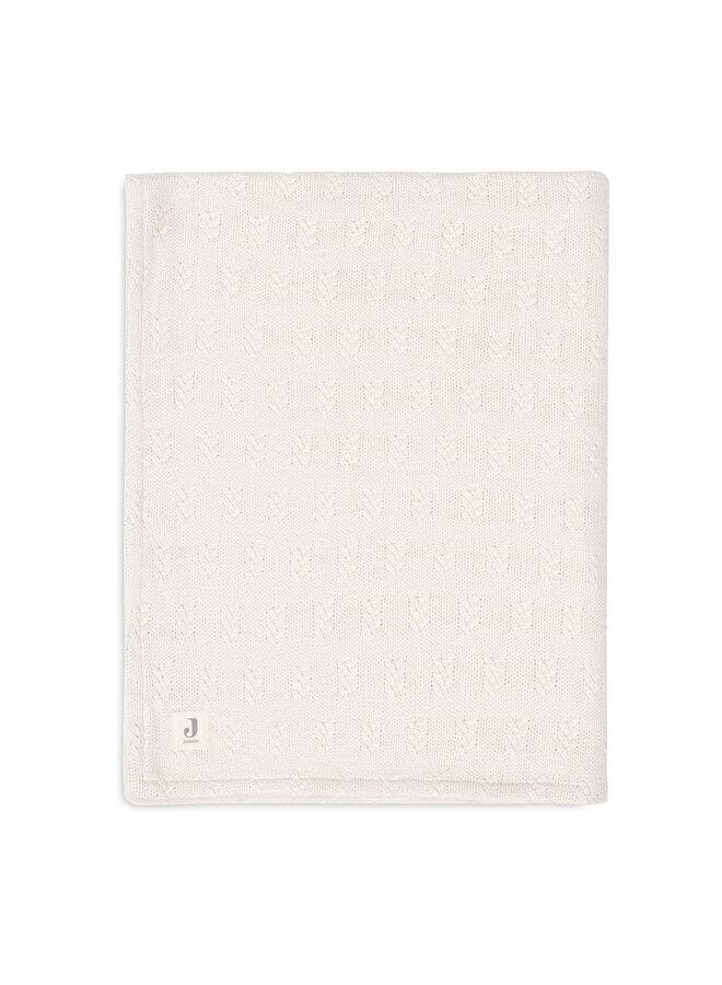 Jollein - Deken Wieg 75x100cm Grain Knit Oatmeal/Velvet