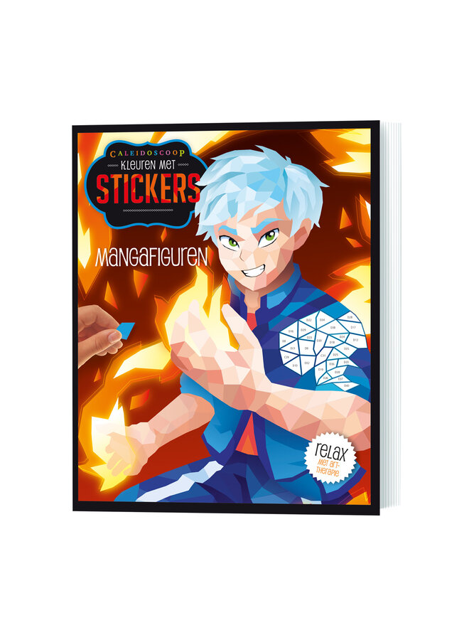 Lantaarn - Kleuren met stickers - Mangafiguren