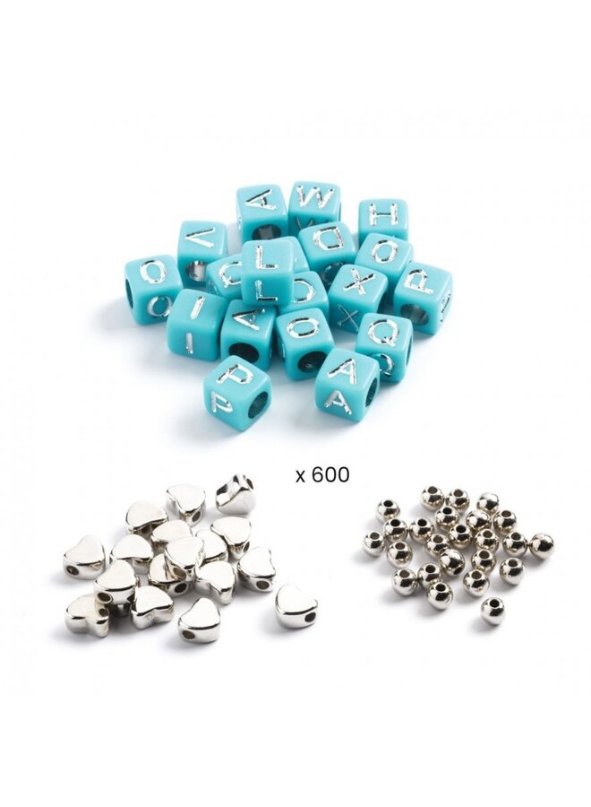 Djeco - Alphabet beads – Silver – DJ00030