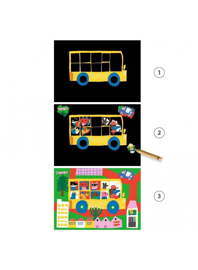 Djeco - Scratch cards – Learning about vehicles – DJ00040