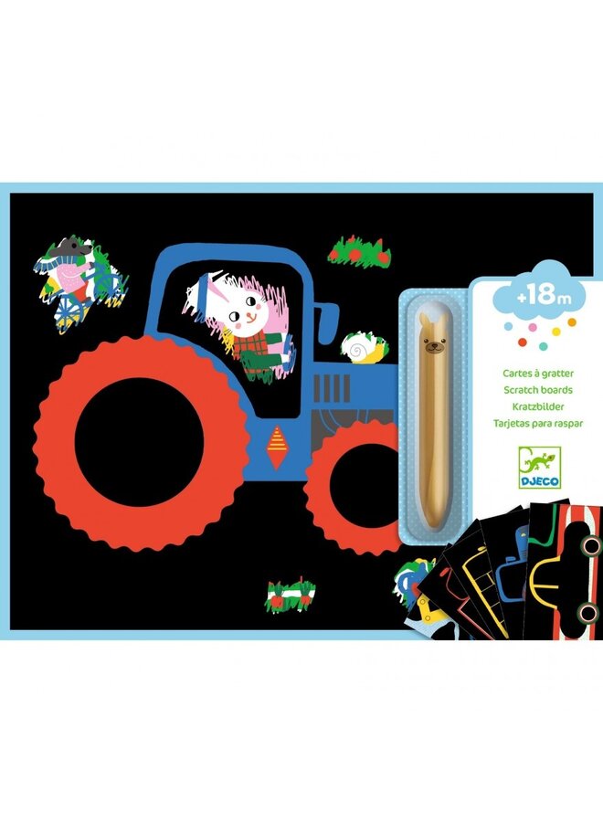 Djeco - Scratch cards – Learning about vehicles – DJ00040