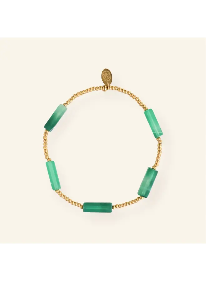 Emerald tube armband