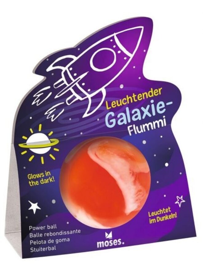 Moses - 38135 - Galaxy stuiterbal 4,9cm glow in the dark