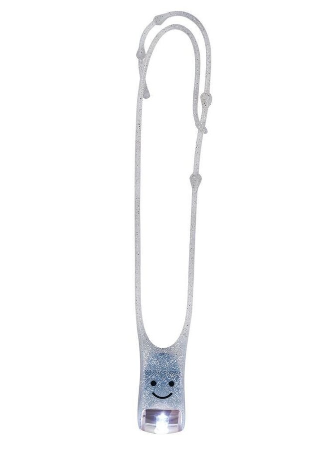Moses - 26244 - Kinder leeslampje - verstelbaar- zilver glitter