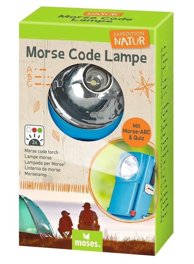 Moses - 9840 - Expeditie natuur 3 kleuren morse code lamp