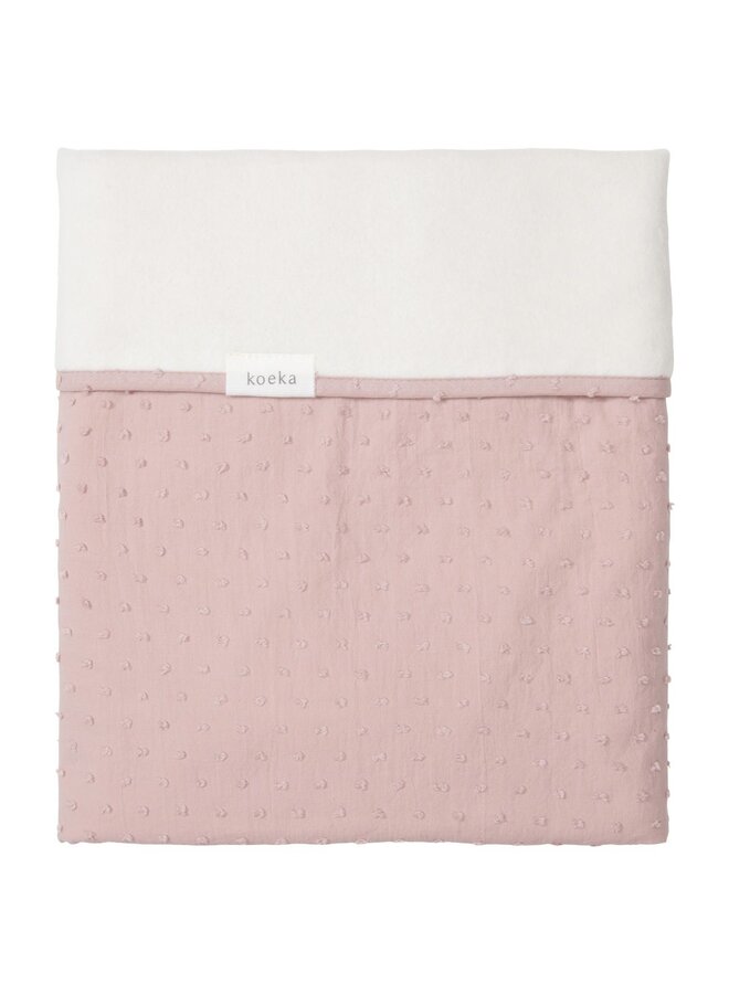 Ledikantdeken cotton fleece napa – mauve