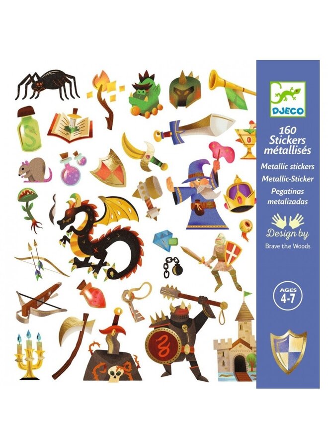 Djeco - Stickers textures – Medieval fantasy – DJ09277