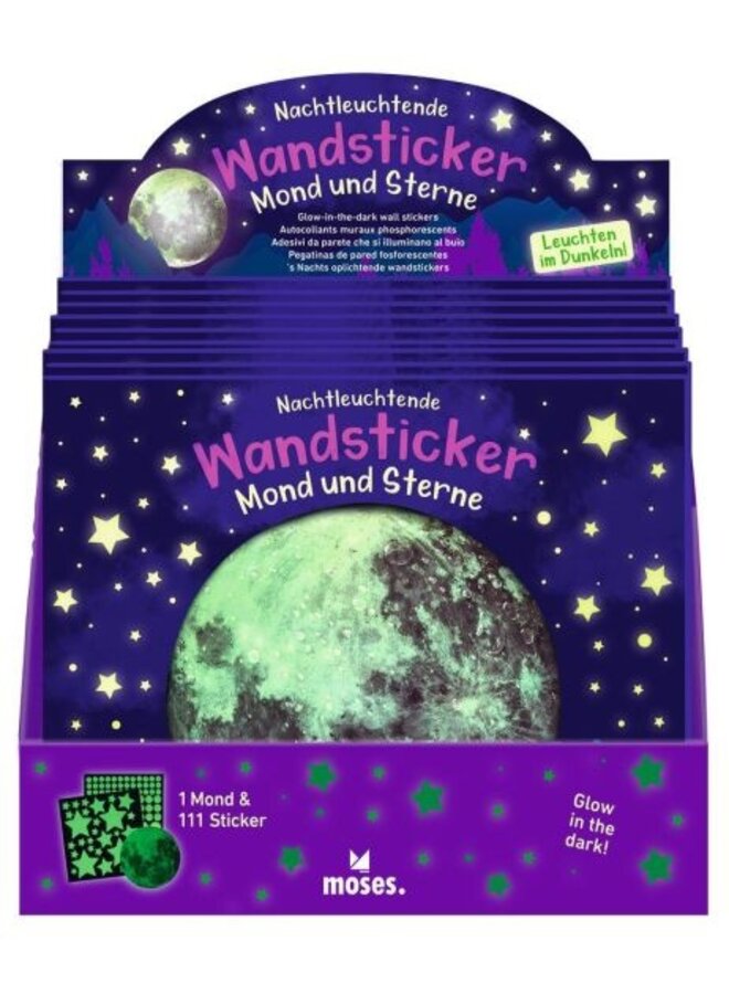 38222 – Maan en sterren glow in the dark set 111 stickers