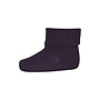 MP Denmark -Wool rib baby socks – dark purple