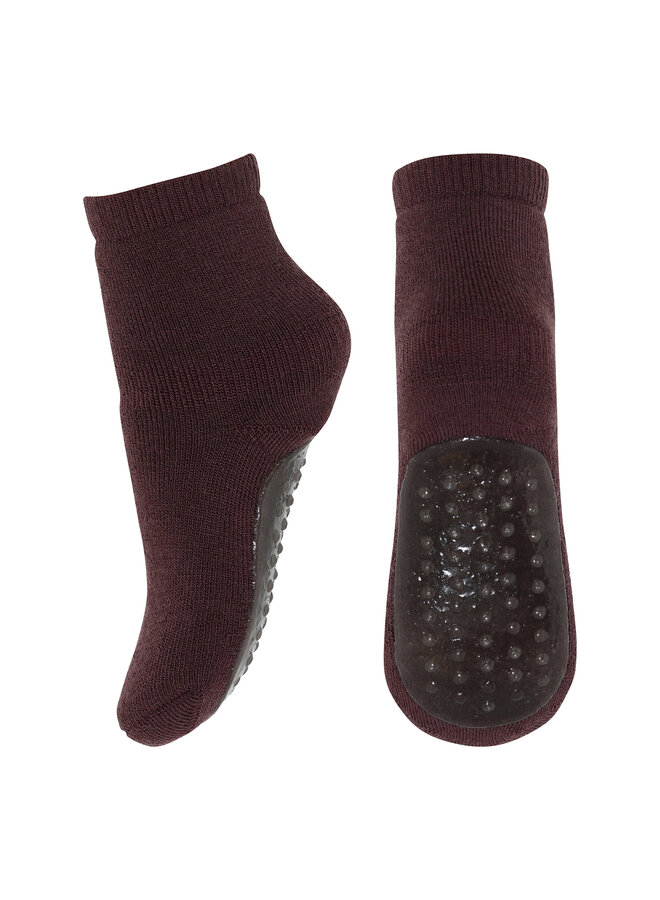 Wool socks – anti-slip – grape skin