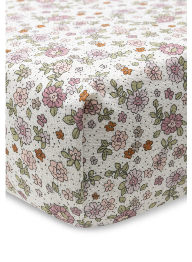 Jollein - Hoeslaken jersey 70x140/75x150cm – retro flowers