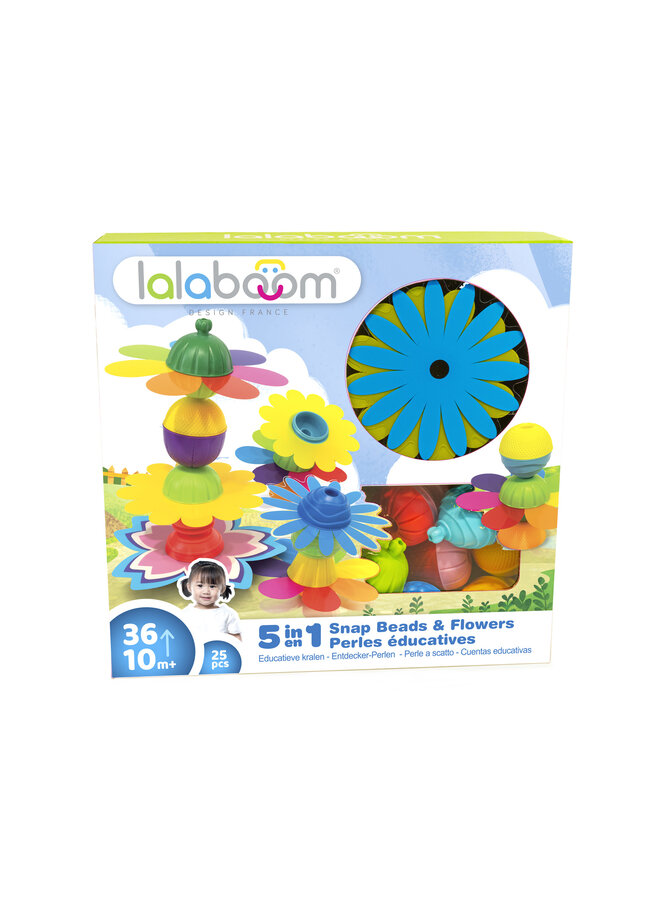 Lalaboom - Kralenset met bloemen (25st)