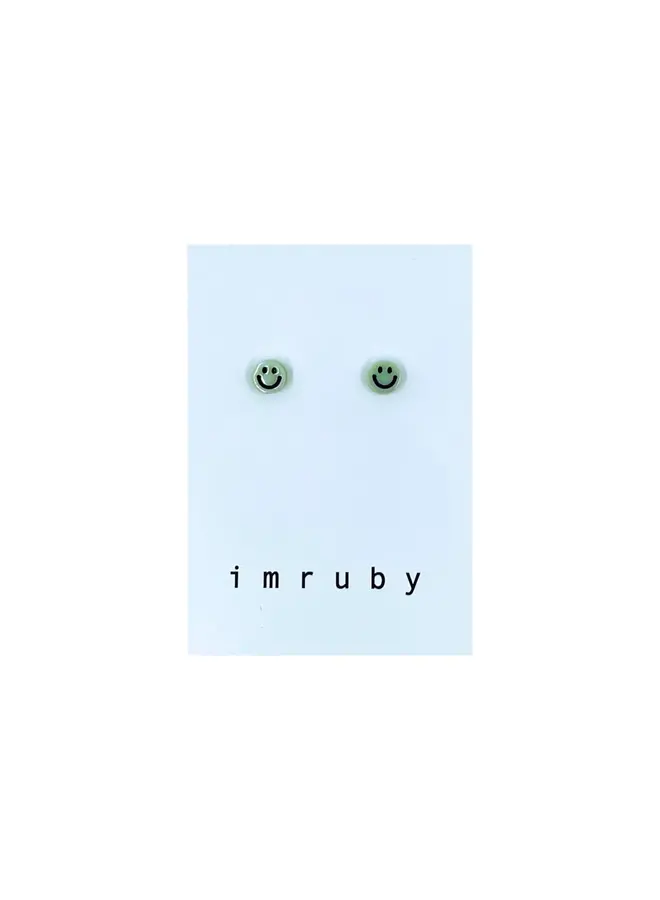 Imruby - Bregje smiley stud earrings