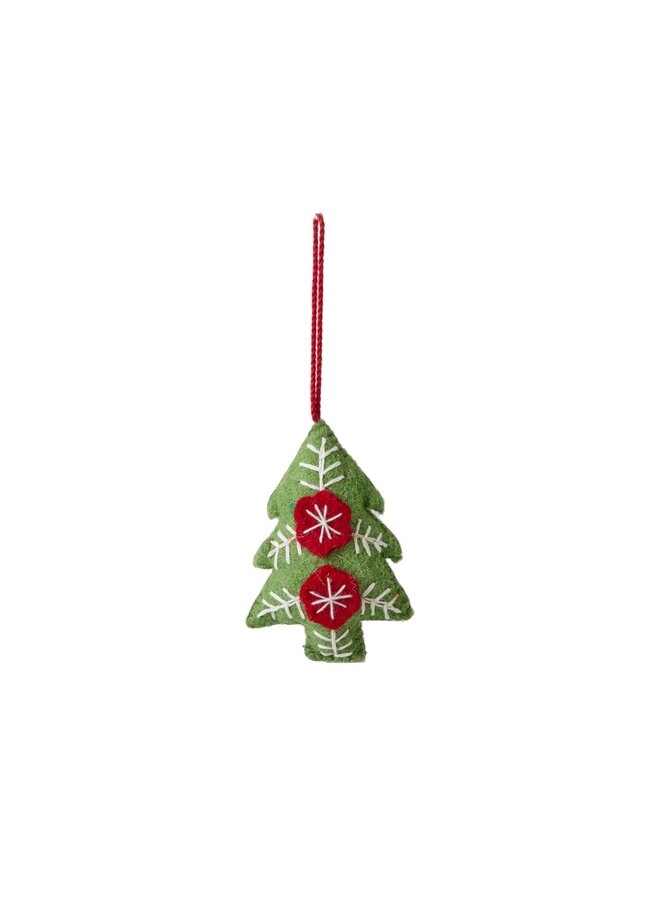 Christmas Tree Fabric Ornament – Groen