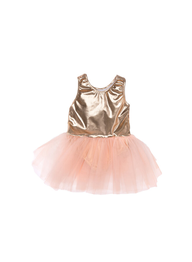 Great Pretenders- Ballet Tutu Dress Rose Gold SIZE 5-6