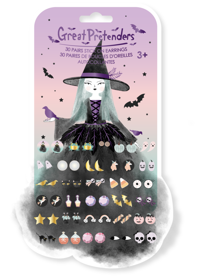 Natasha the Raven Witch Sticker  Earrings (30 pairs)