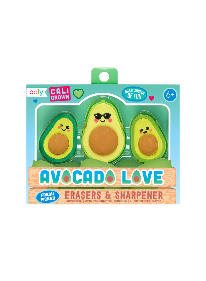 Avocado love erasser and sharpener