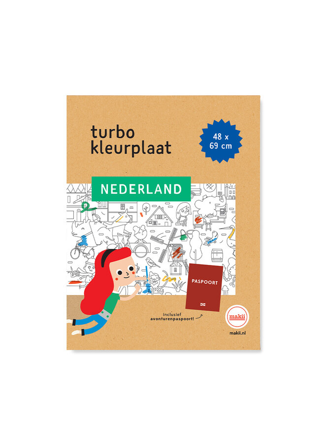 Makii - Turbo kleurplaat ‘Nederland’