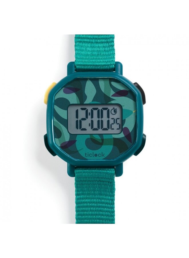 Digital watch – green snakes – DD00455