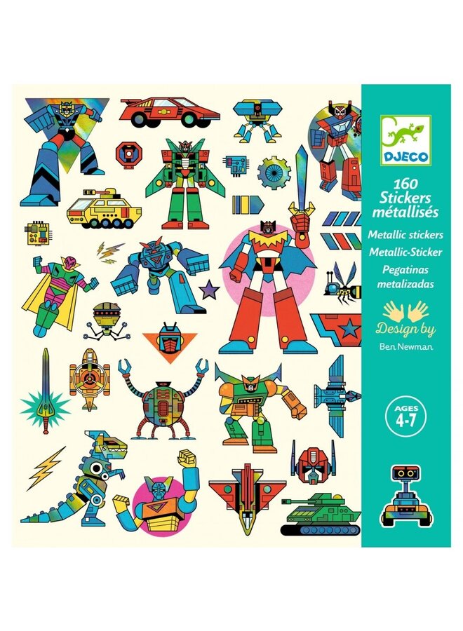 Stickers texture – robots – DJ09276