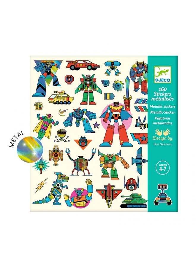 Djeco  - Stickers texture – robots – DJ09276