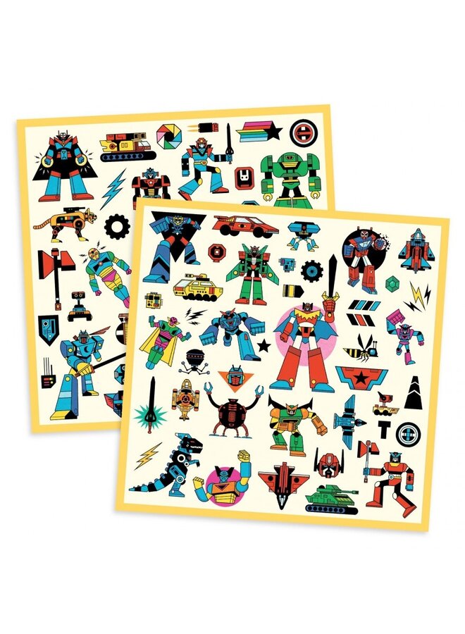 Djeco  - Stickers texture – robots – DJ09276