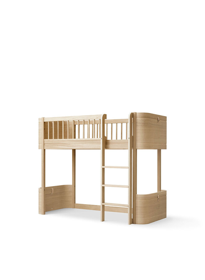 Oliver Furniture - Mini+ low loft bed, oak