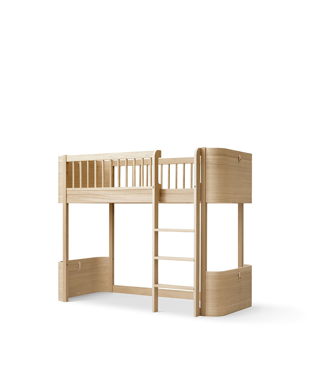 Oliver Furniture Mini+ low loft bed, oak Spruit kids conceptstore