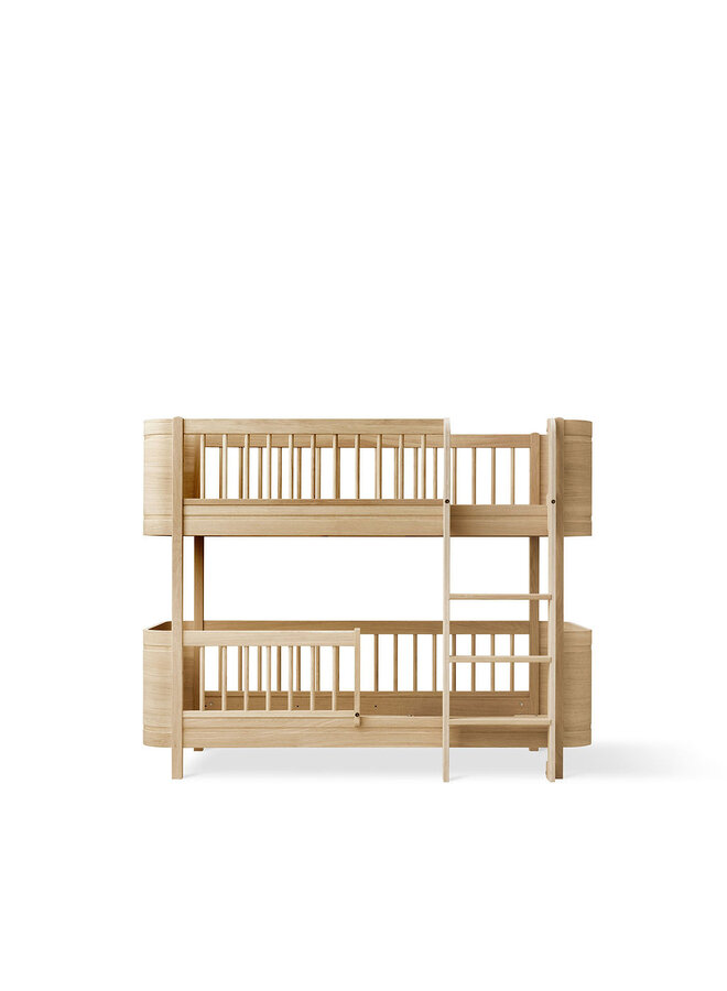 Mini+ low bunk bed, oak