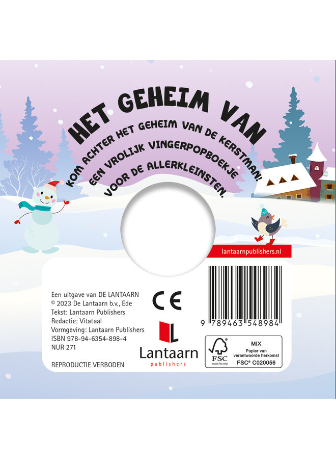 Lantaarn - Vingerpopboekje – Kerstman