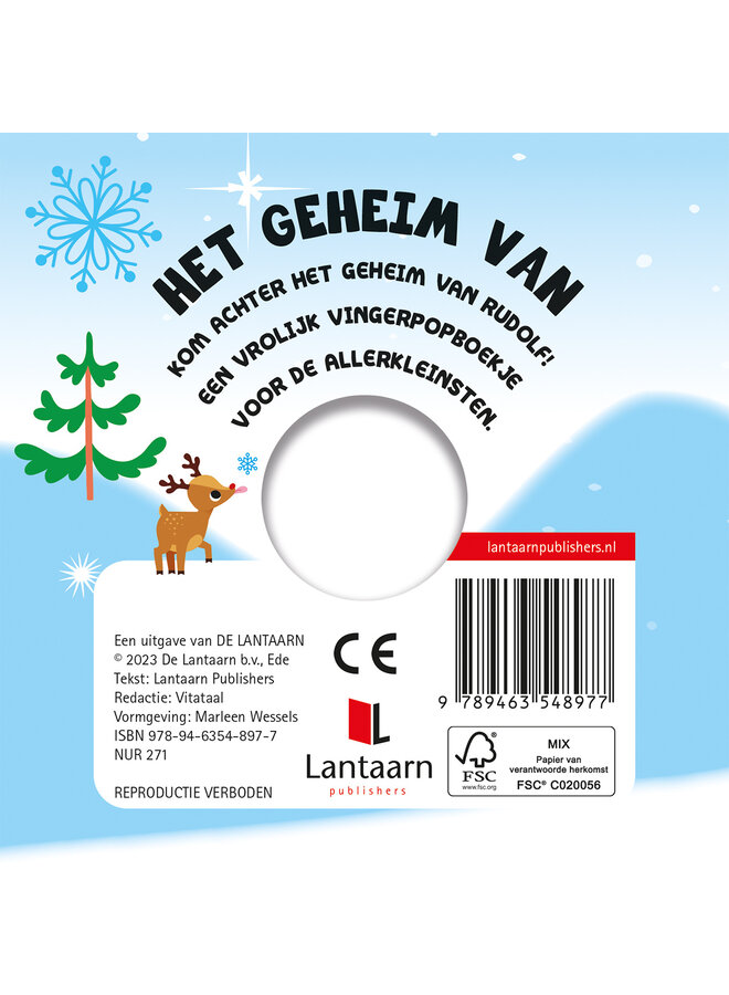 Lantaarn - Vingerpopboekje – Rudolf het rendier