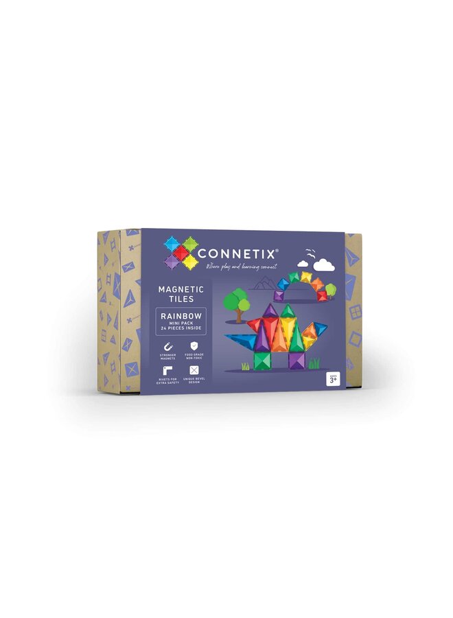 Connetix Tiles - 24pc – Rainbow Mini Pack