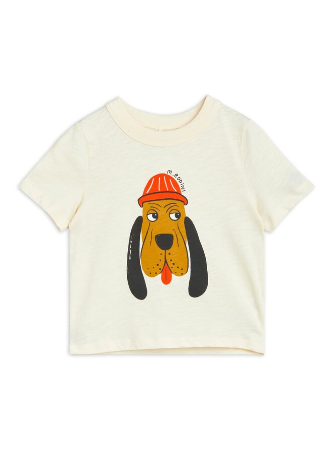 Mini Rodini - Bloodhound sp ss tee – Offwhite