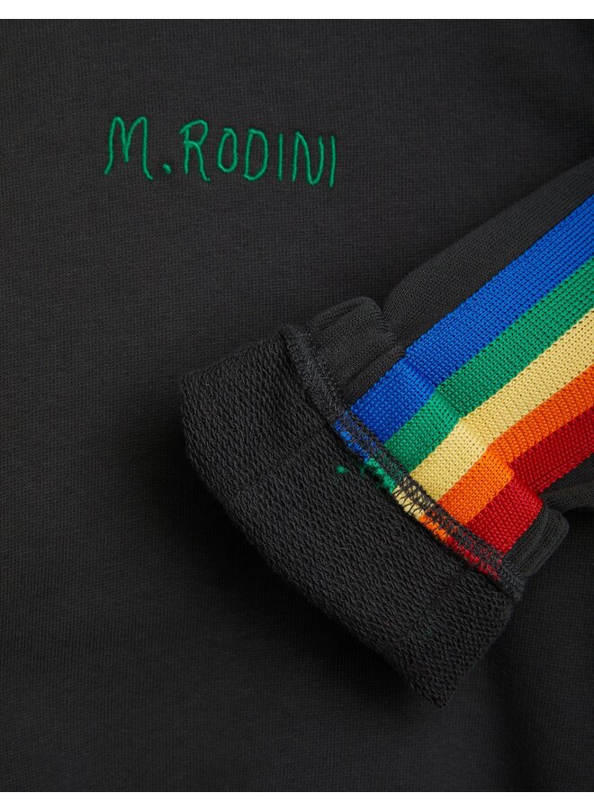 Mini Rodini  - Rainbow stripe sweatshirt – Black