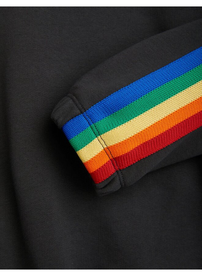 Mini Rodini  - Rainbow stripe sweatshirt – Black