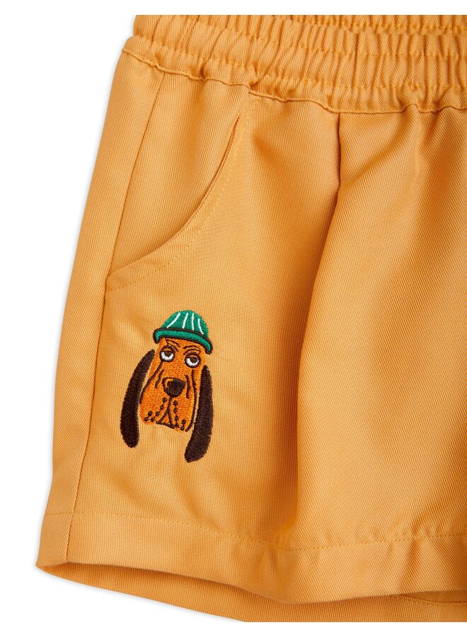Mini Rodini - Bloodhound emb woven shorts – Beige