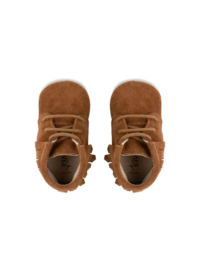 Mavies - Fringe boots – Camel suede